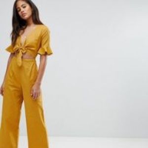 Mustard yellow tall jumpsuit